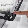 Airshi Shower Caddy, Punching Rectangle Shape Shower Shelf Space Saving Thick Durable for Home (Black) view 2