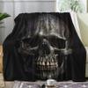 zcwl Skull Blanket Twin Size, Gothic Fleece Throw Blanket for Couch Bed Sofa, Goth Skeleton Patterned Blankets and Throws, Super Soft Cozy Plush Flannel Blanket, 60x80, Decor & Gift view 1