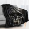 zcwl Skull Blanket Twin Size, Gothic Fleece Throw Blanket for Couch Bed Sofa, Goth Skeleton Patterned Blankets and Throws, Super Soft Cozy Plush Flannel Blanket, 60x80, Decor & Gift view 2