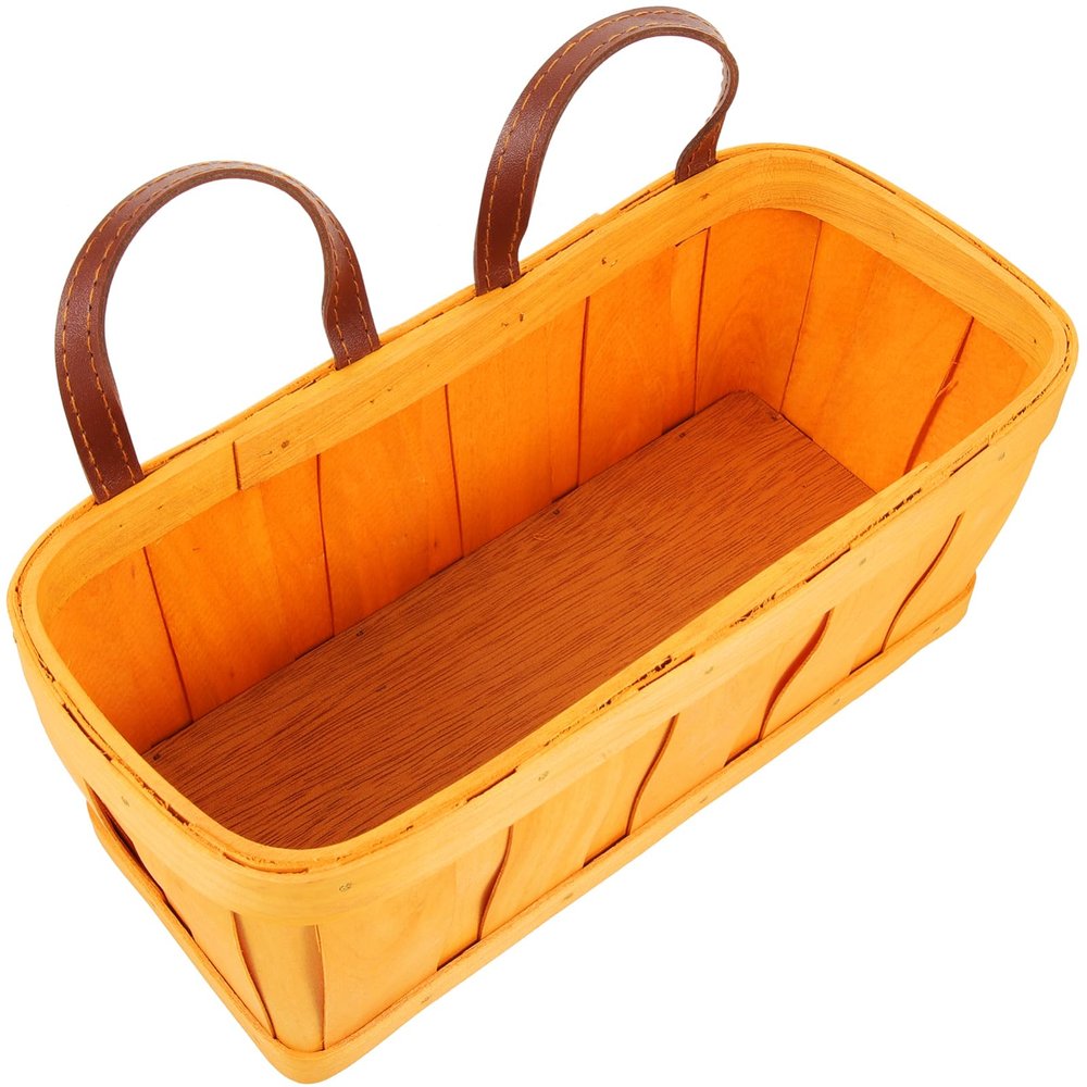 HOOTNEE Woven Hanging Basket for Onion Storage Vintage Wall Basket Organizer Dual Handles Rustic Home Decor for Fruits Vegetables and Dried Flowers Stylish Kitchen Storage