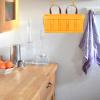 HOOTNEE Woven Hanging Basket for Onion Storage Vintage Wall Basket Organizer Dual Handles Rustic Home Decor for Fruits Vegetables and Dried Flowers Stylish Kitchen Storage view 2