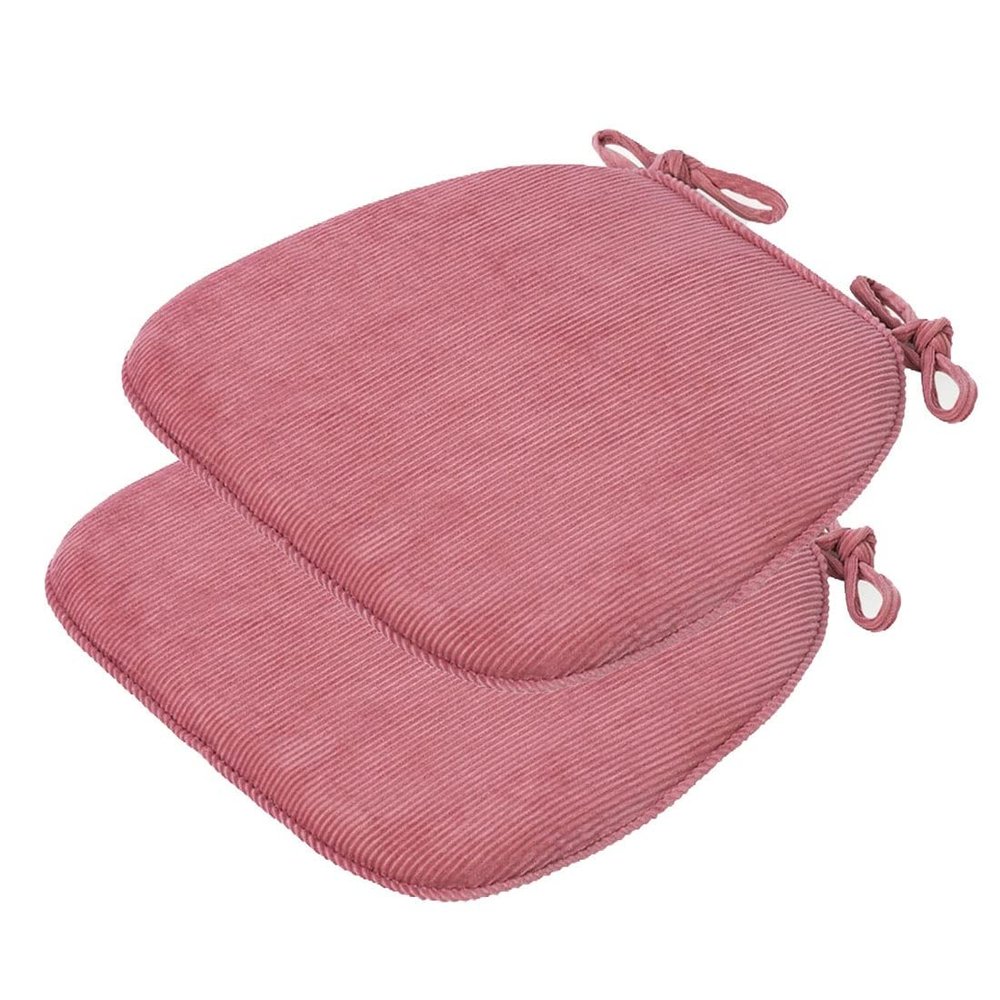 1/2/4 Packs Plush Seat Cushion / Dining Chair Cushion, Removable And Washable Non-slip Chair Pads, Suitable For Kitchen Dining Room Living Room Office ( Color : Pink , Size : 40*43cm (2packs) )