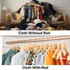 B&B Hardware Round Wardrobe Closet Rod Kit 33 mm Thick Anodized Aluminum Matt Brass Seamless & Smooth 12 to 89 Inches Long view 3