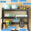 BiVoo Dish Drainers Over Sink Dish Drying Rack (25.5"-37.4"), Large Dish Drainer for Storage Kitchen Counter Organization Sink Dish Rack Display(Size : 65Cm) view 2