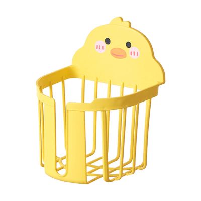 Bathroom Wall Storage Shelf Organization No Drill Cartoon Wall Holder Wall Organizer, Round Tissue Holder