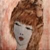 Roger Etienne, Portrait of Girl 107 Gouache On Paper, signed lower right view 2