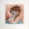 Roger Etienne, Portrait of Girl 107 Gouache On Paper, signed lower right view 3