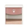 Bed Side Table Bedside Table Modern Bedroom Storage Nightstand Cute Children's Nightstand with Open Storage Compartment, Pink White, L44.5D39H48cm Night Stand view 1