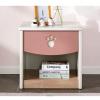 Bed Side Table Bedside Table Modern Bedroom Storage Nightstand Cute Children's Nightstand with Open Storage Compartment, Pink White, L44.5D39H48cm Night Stand view 2