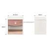Bed Side Table Bedside Table Modern Bedroom Storage Nightstand Cute Children's Nightstand with Open Storage Compartment, Pink White, L44.5D39H48cm Night Stand view 3