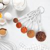 5pcs Measuring Spoon Set, Heavy Duty Stainless Steel Measuring Cups for Cooking Baking, Tablespoon Teaspoon for Dry or Liquid Ingredients, Fits in Spice Jar, 1/4 1/2 1 tsp, 1/2 1 tbsp view 4
