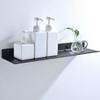 BAHELS Shower Caddy Bathroom Accessories, Space Aluminum Black Bathroom Shelves, Kitchen Wall Shelf, Shower Storage Rack, 30-60cm Bathroom Organizer (Color : 60cm-Black) view 1