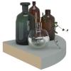 CIADAZ Corner Shelves 2 pcs Gray 9.8"x9.8"x1.5" MDF Corner Shelves Corner Wall Shelves Corner Shelf view 3