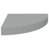 CIADAZ Corner Shelves 2 pcs Gray 9.8"x9.8"x1.5" MDF Corner Shelves Corner Wall Shelves Corner Shelf view 4