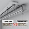 TZUFA Heavy Duty Curtain Rails 1-6m, Aluminium Ceiling Track, Curtain Track Curtain Rod for Room Divider (Color : White, Size : 3m(2 * 1.5m)) view 3