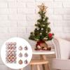 36Pcs 1.18" Christmas Tree Ornaments Sets, Shatterproof Plastic Christmas Tree Balls Decorations Xmas Tree Hanging Decor Christmas Tree Ornaments for Christmas Tree Multi-Styles view 3