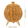 Zerodeko Convenient Woven Storage Basket Lid Multi-function Holder and Household Fruit Organizer for Natural Craftsmanship view 3