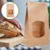 50pcs Kraft Paper Bread Bags with Window for Homemade Bread view 4