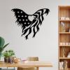 Bald Eagle American Flag Wall Decor, American Flag Wall Decor, Eagle Metal Wall Art, Large Metal Wall Art, Metal Wall Art for Living Room, Patriotic Decor, Metal Wall Art (White, 29.9" x 24"|76 x 60.8 cm) view 4