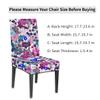bisibuy Purple Blue Flower Chair Cover Set of 2, Vivid Floral Dining Room Chair Slipcover Kitchen Stretch Parson Chair Covers Protect for Party, Banquet, Home Decor Forros para Sillas de Comedor view 2