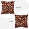 Augenstern Zippered Pillow Protectors Cover Case Jamaican-Blue-Mountain-Coffee-Beans Decorative Throw Pillow Cover Square Cushion Case 18"X18" view 3