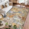 Area Rug Texture Stone Wall Cladding Seamless Flagstone Detail Outdoor Washable 6x9 feet Large Rugs for Bedroom Kitchen Living Room Non Slip Outdoor Carpets Soft Mats for Home Playroom Decor view 1