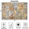 Area Rug Texture Stone Wall Cladding Seamless Flagstone Detail Outdoor Washable 6x9 feet Large Rugs for Bedroom Kitchen Living Room Non Slip Outdoor Carpets Soft Mats for Home Playroom Decor view 2