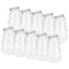 Hemoton 10pcs Plastic Juice Bottles with Lid - 500ml Christmas Tree Shaped Water Bottles Clear Candy Jar Empty Beverage Container for Smoothies, Milk, Party Favors view 1