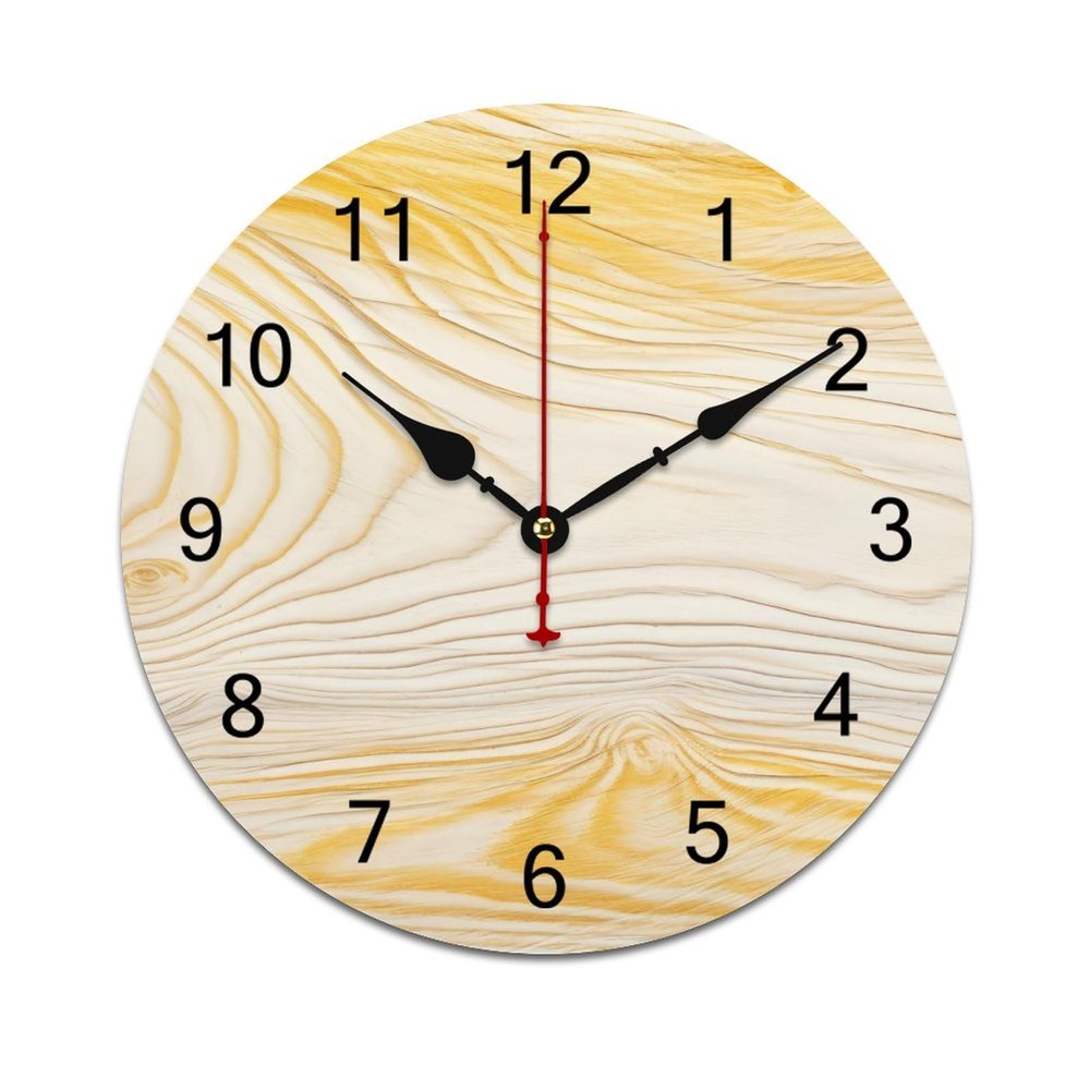 20" Wall Clocks for Bathroom, Silent Battery Operated Wall Clock, Rustic Country Farmhouse Wood Clock, Easy to Read, Modern Christmas Decoration, Newlywed Gift