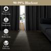 coloeaf Blackout Curtains 84 Inches Long for Sliding Door Faux Linen Textured Thermal Curtains for Patio Doors Living Room Bedroom Farmhouse 100" Wx84 L Grommet Curtains Sand White 1 Panel view 3