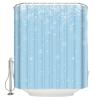 Christmas Shower Curtain for Bathroom 72" x 96" Christmas Snowflake Light Blue Gradient Shower Curtain with Hooks Polyester Waterproof Home Bathtub Decor view 1