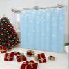 Christmas Shower Curtain for Bathroom 72" x 96" Christmas Snowflake Light Blue Gradient Shower Curtain with Hooks Polyester Waterproof Home Bathtub Decor view 2