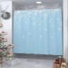 Christmas Shower Curtain for Bathroom 72" x 96" Christmas Snowflake Light Blue Gradient Shower Curtain with Hooks Polyester Waterproof Home Bathtub Decor view 3