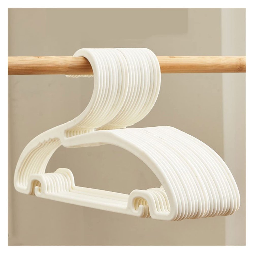 20 x Clothes Hangers for Home Drying Large Plastic Non-Slip Hangers (Colour: A, Size : 20 Pieces)
