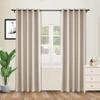 coloeaf Blackout Curtains 84 Inches Long for Sliding Door Faux Linen Textured Thermal Curtains for Patio Doors Living Room Bedroom Farmhouse 100" Wx84 L Grommet Curtains Tapioca 1 Panel view 1