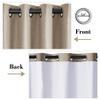 coloeaf Blackout Curtains 84 Inches Long for Sliding Door Faux Linen Textured Thermal Curtains for Patio Doors Living Room Bedroom Farmhouse 100" Wx84 L Grommet Curtains Tapioca 1 Panel view 2
