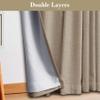 coloeaf Blackout Curtains 84 Inches Long for Sliding Door Faux Linen Textured Thermal Curtains for Patio Doors Living Room Bedroom Farmhouse 100" Wx84 L Grommet Curtains Tapioca 1 Panel view 4