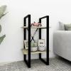 Camerina 2-Tier Book Cabinet Sonoma Oak 15.7"x11.8"x27.6" Engineered Wood Office Bookcase Cubicle Shelf Book Storage Shelf Storage view 1