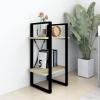Camerina 2-Tier Book Cabinet Sonoma Oak 15.7"x11.8"x27.6" Engineered Wood Office Bookcase Cubicle Shelf Book Storage Shelf Storage view 3