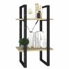 Camerina 2-Tier Book Cabinet Sonoma Oak 15.7"x11.8"x27.6" Engineered Wood Office Bookcase Cubicle Shelf Book Storage Shelf Storage view 4