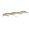 Camerina Wall Shelves 2 pcs Shelving Wall Mounted Bedroom Decor Shelves for Wall Storage Shelves Decorative Shelves White and Sonoma Oak 23.6"x3.5"x1.2" view 2