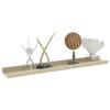 Camerina Wall Shelves 2 pcs Shelving Wall Mounted Bedroom Decor Shelves for Wall Storage Shelves Decorative Shelves White and Sonoma Oak 23.6"x3.5"x1.2" view 4
