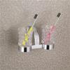 Crystal Bathroom Hardware Set Robe Hook Towel Rail Rack Bar Shelf Toothbrush Holder Bathroom Accessories Gold/Chrome,Double Cups Chrome view 1