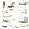 Crystal Bathroom Hardware Set Robe Hook Towel Rail Rack Bar Shelf Toothbrush Holder Bathroom Accessories Gold/Chrome,Double Cups Chrome view 2