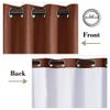 coloeaf Blackout Curtains 84 Inches Long for Sliding Door Faux Linen Textured Thermal Curtains for Patio Doors Living Room Bedroom Farmhouse 100" Wx84 L Grommet Curtains FireBrick 1 Panel view 2