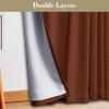 coloeaf Blackout Curtains 84 Inches Long for Sliding Door Faux Linen Textured Thermal Curtains for Patio Doors Living Room Bedroom Farmhouse 100" Wx84 L Grommet Curtains FireBrick 1 Panel view 4