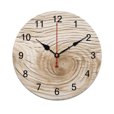 Rustic Country Wall Clock 10" Non-Ticking Silent Battery Operated Round Wooden Clock Farmhouse Holiday Seasonal Home Decor Clock for Office School Classroom Birthday Gift