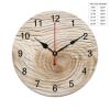 Rustic Country Wall Clock 10" Non-Ticking Silent Battery Operated Round Wooden Clock Farmhouse Holiday Seasonal Home Decor Clock for Office School Classroom Birthday Gift view 2