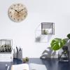 Rustic Country Wall Clock 10" Non-Ticking Silent Battery Operated Round Wooden Clock Farmhouse Holiday Seasonal Home Decor Clock for Office School Classroom Birthday Gift view 3