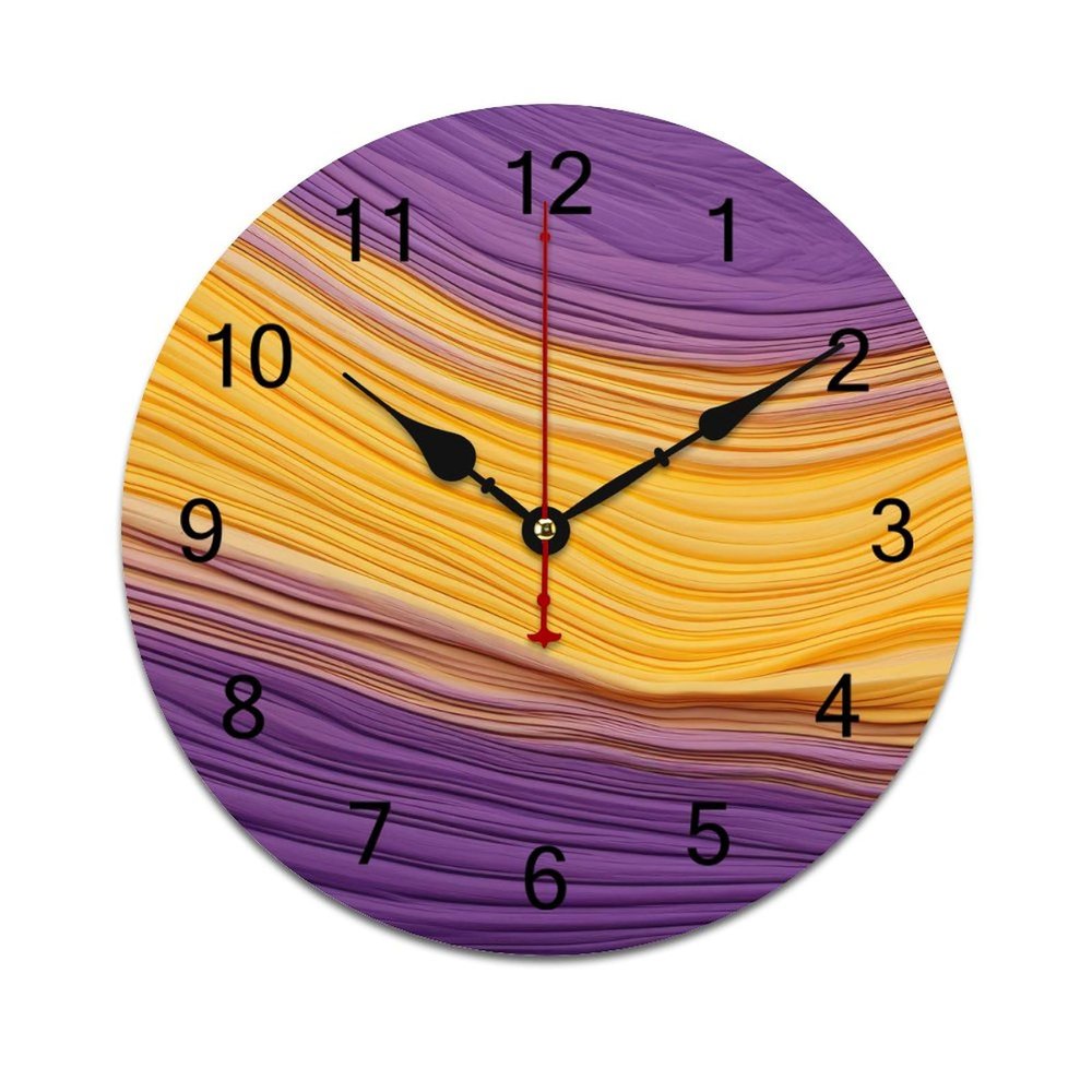12" Wall Clock for Office School Classroom Battery Operated Rustic Country Wood Farmhouse Clock Silent Non Ticking Christmas Home Decoration Round Clock Couple Gift
